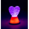 Hjerte Magic Glow – Glitterlampe med farveskift