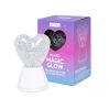 Hjerte Magic Glow – Glitterlampe med farveskift