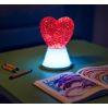 Hjerte Magic Glow – Glitterlampe med farveskift