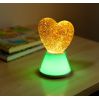 Hjerte Magic Glow – Glitterlampe med farveskift
