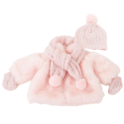 Pink vinter tøjsæt - Dukketøj (30-33 cm)