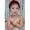 3 stk. Ruby rød armbånd