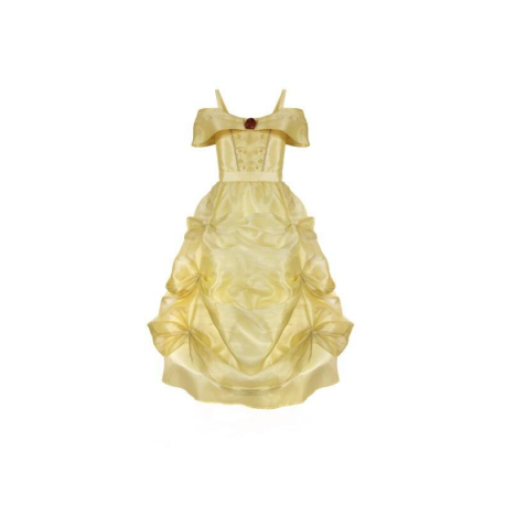 Belle gul prinsessekjole (5-6 år)