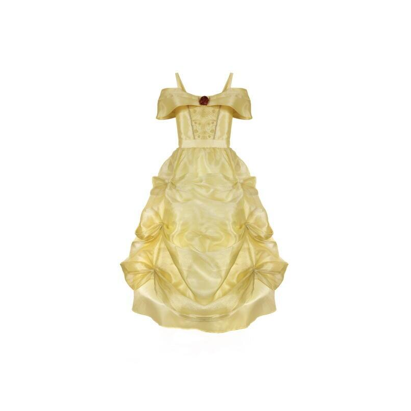 Belle gul prinsessekjole (5-6 år)