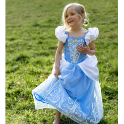 Askepot blå prinsessekjole (5-6 år)