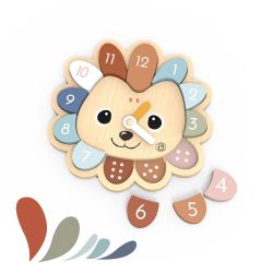 Pindsvin puslespil & ur - Lær klokken (1-5 år)