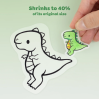 Lav dit eget dinosaur taskepynt med krympeplast (4-8 år)