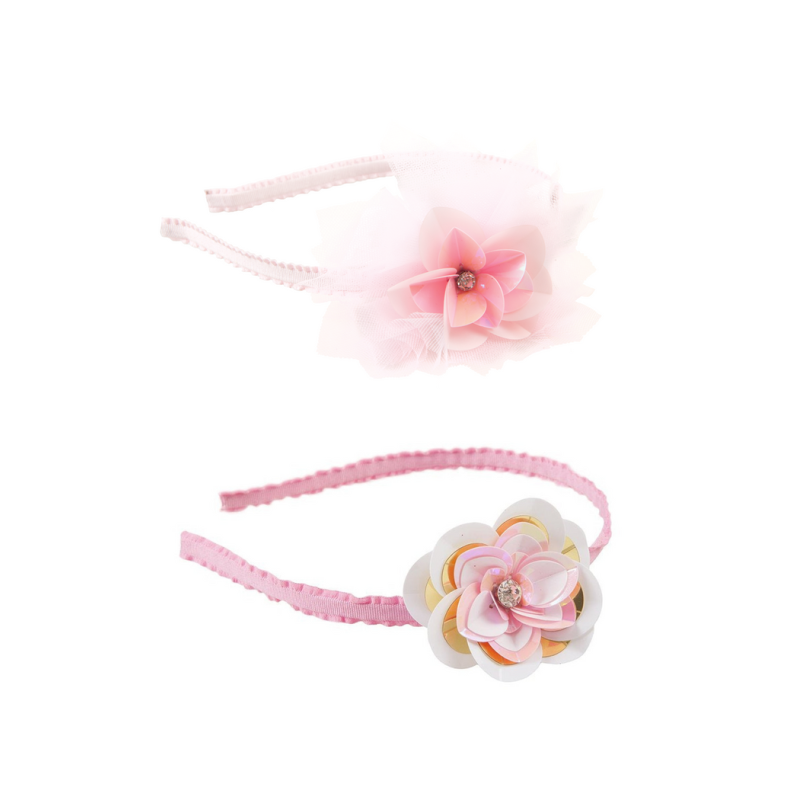 1 stk. Lyserød blomst hårbøjle - Assorterede designs