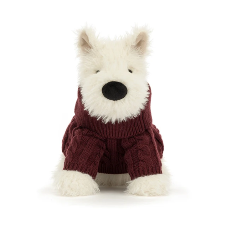 Munro Skotsk Terrier hund med sweater - Bamse 25 cm