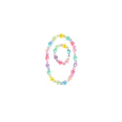 Store pastel stjerneperler armbånd & halskæde