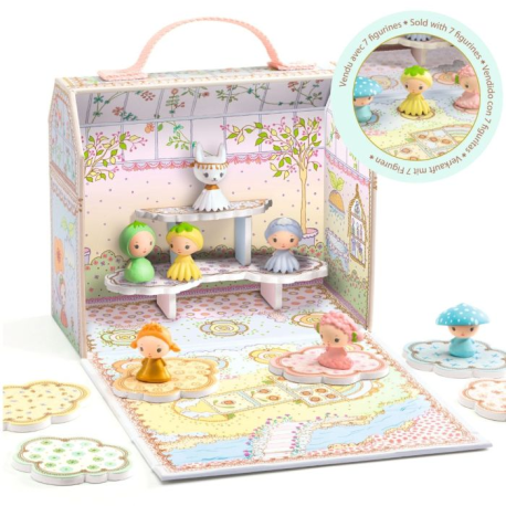 Tinylys minihus - Tinyly dukkehus & 7 figurer samt tilbehør (4-9 år)