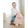 Pink enhjørning - Plys hoppedyr inkl. pumpe (+3 år)