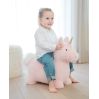 Pink enhjørning - Plys hoppedyr inkl. pumpe (+3 år)