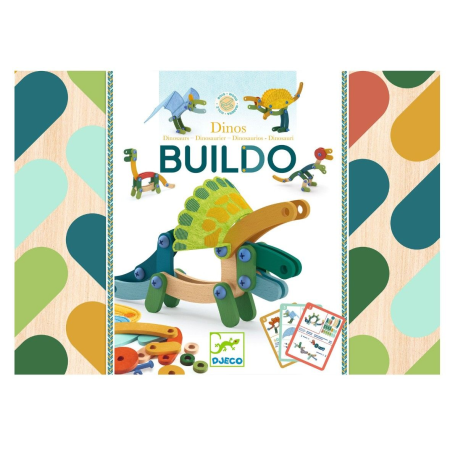 Buildo Dinosaurer - Byggesæt med 10 forhistoriske dyr (6-8 år)