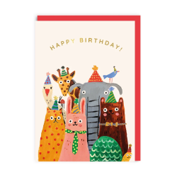 Animals Birthday Card - Fødselsdagskort & kuvert