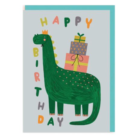 Sødt dinosaur fødselskort