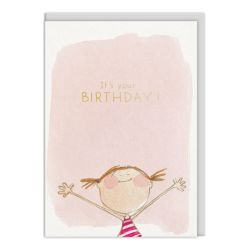 Fødselsdagskort med glad pige - It's Your Birthday
