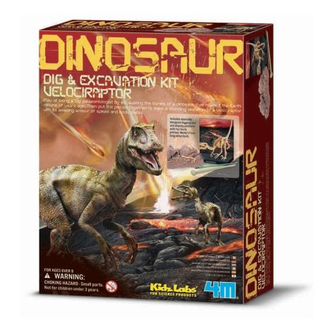 Udgravningssæt - Velociraptor dinosaur - KidZLabs