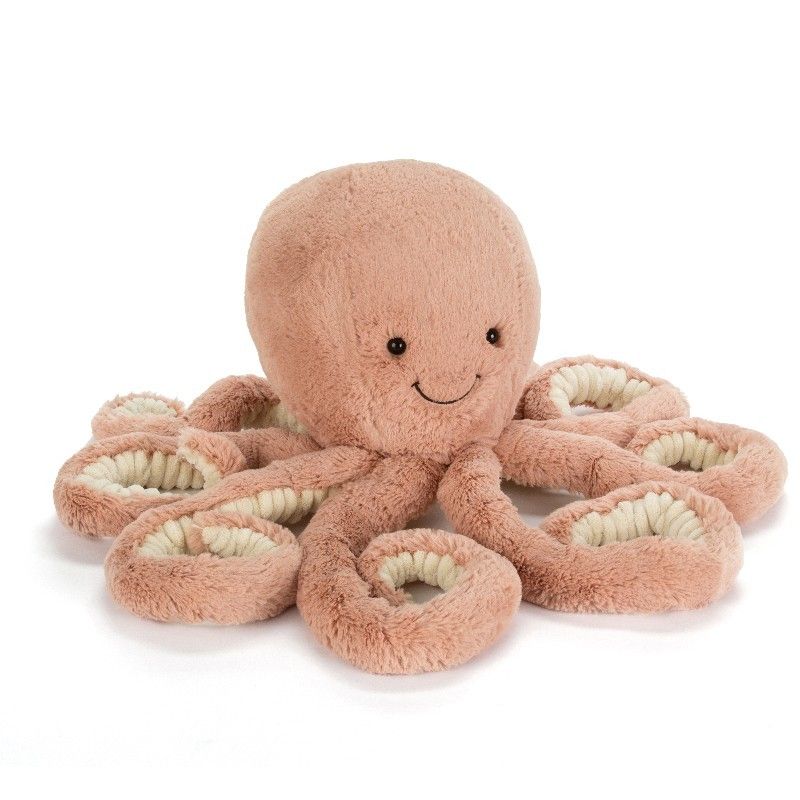 Odell Rosa Blæksprutte - Stor bamse 47 cm