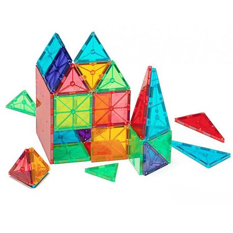 Byggemagneter 100 stk. i klare farver - Magna-Tiles